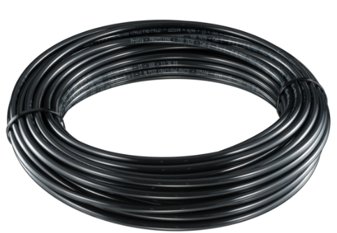  Straight Air Tube ISO Black/8x1/25m